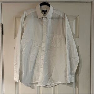 White Regular Fit Alfani Button Down Shirt Size L